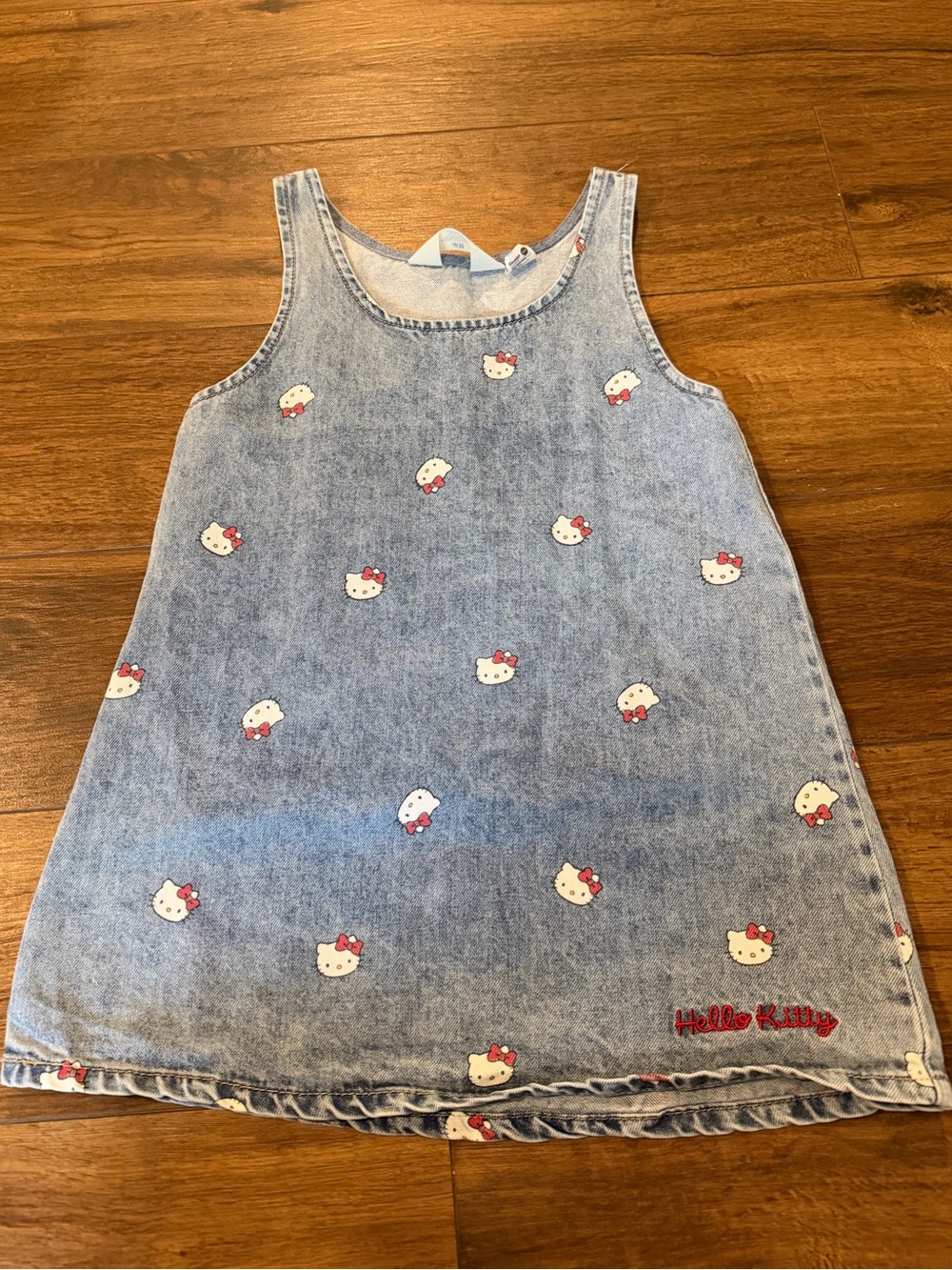H&M Light Blue Hello Kitty Denim-Look Tank Dress
